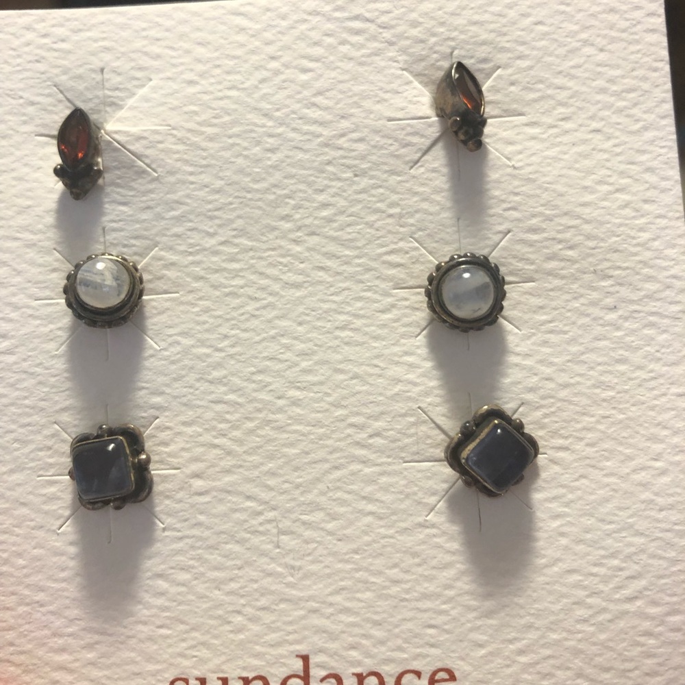 Sundance precious stone earring trio